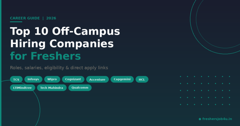 Top 10 Off Campus Hiring Companies for Freshers in India (2026)